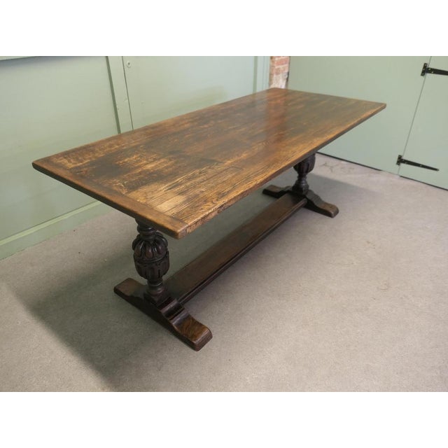 Oak Refectory Dining Table, Late 19th Century For Sale - Image 4 of 8