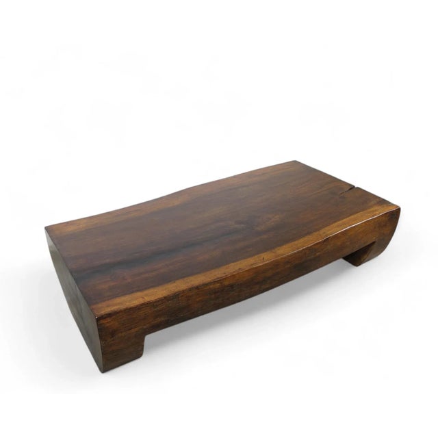 Contemporary Single Slab Water Fall Living Edge Coffee Table For Sale - Image 3 of 10
