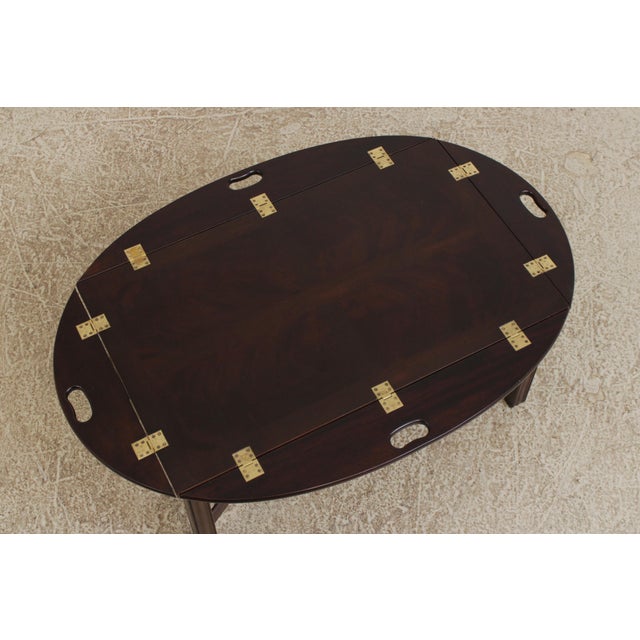 1990s Stickley Mahogany Butlers Tray Top Table For Sale - Image 5 of 16