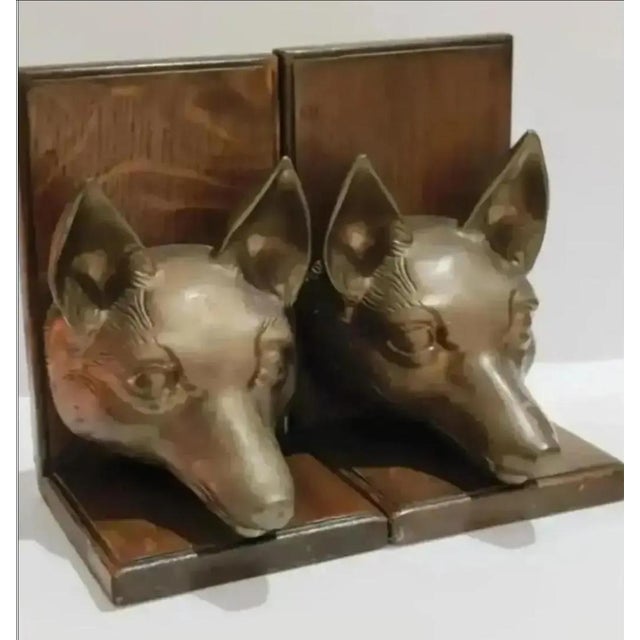 For your consideration. . . A fabulous pair of RARE Fox Head bookends, made by SARREID LTD., circa 1970. Each fox head is...