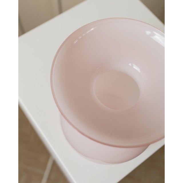 This pink vintage glass vase was designed by Barbro Wesslander and Pia Amsell for Ikea in the 2000s. The small bulbous...