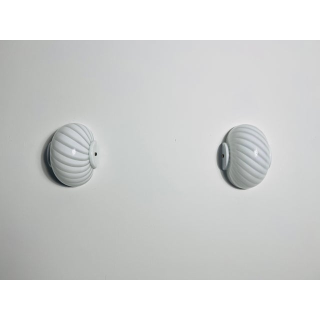 Pair of Mid-Century Glass Wall Lamps, Italy, 1960s For Sale - Image 4 of 10