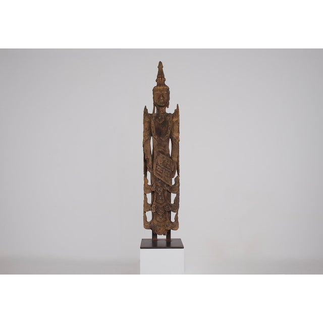 Wood Burmese Artist, Statue of Burma, 1800s, Wood For Sale - Image 7 of 7