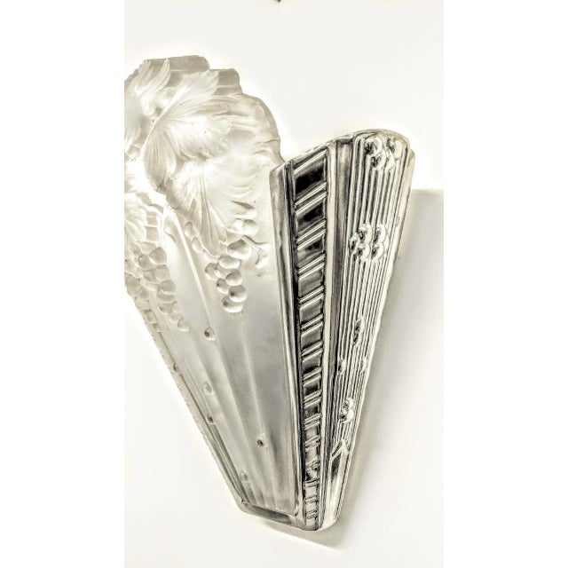 French Art Deco Wall Sconces by Sabino - a Pair For Sale In New York - Image 6 of 8