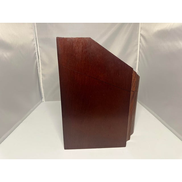 George III Mahogany Knife Box: 18th Century Serpentine Stationery Storage For Sale - Image 6 of 10