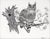 Great Horned Owl Sitting on a Branch - Illustration in Ink on Cardstock Detailed illustration of an owl by M. Kochmaruk...