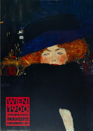 Femme Au Chapeau Poster after Gustav Klimt