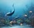 American Charles Benolt Marine Life Tropical Ocean Framed Oil Painting For Sale - Image 3 of 8