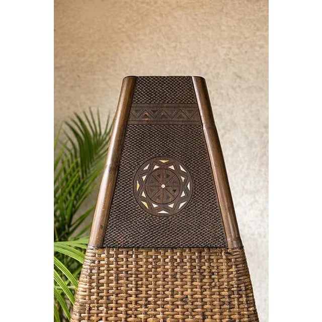 1960s 1960s MId-Century Modern Scorpion Wicker and Bamboo Lounge Chair For Sale - Image 5 of 11