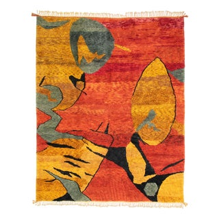 Hand-Knotted Wool Rug by Azele Studio For Sale
