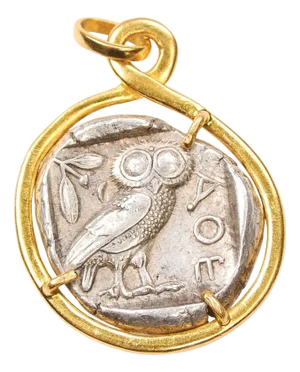 Antique Athena & Owl Silver Tetradrachm