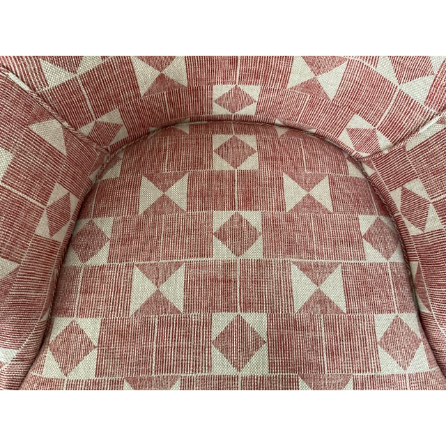 Pair of 1960s Fireside Wingback Chairs Upholstered in Fermoie Fabric For Sale - Image 12 of 12