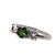Green Demantoid Garnet Accented by White Sapphires Ring For Sale - Image 4 of 5