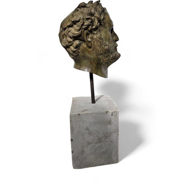 Bronze Head of a Greek Philosopher, 1950s For Sale - Image 6 of 14