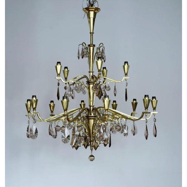 Art Deco Chandelier from Maison Baguès, 1940s For Sale - Image 9 of 13