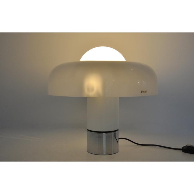 Metal Brumbury Table Lamp by Luigi Massoni for Guzzini, 1970s For Sale - Image 7 of 17