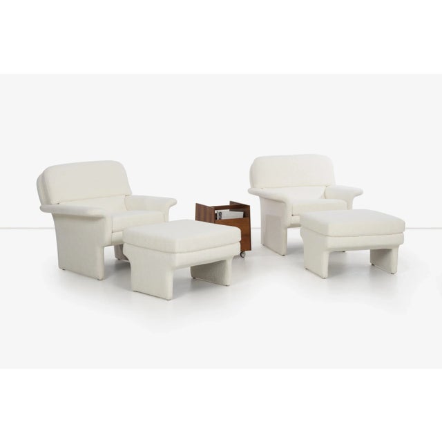 Vladimir Attributed Lounge Chairs and Ottomans - 2 Sets For Sale - Image 9 of 13