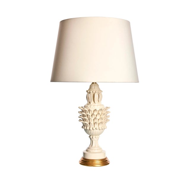 White Ceramic Table Lamp by Bondia for Nordiska Kompaniet, Spain For Sale - Image 5 of 5