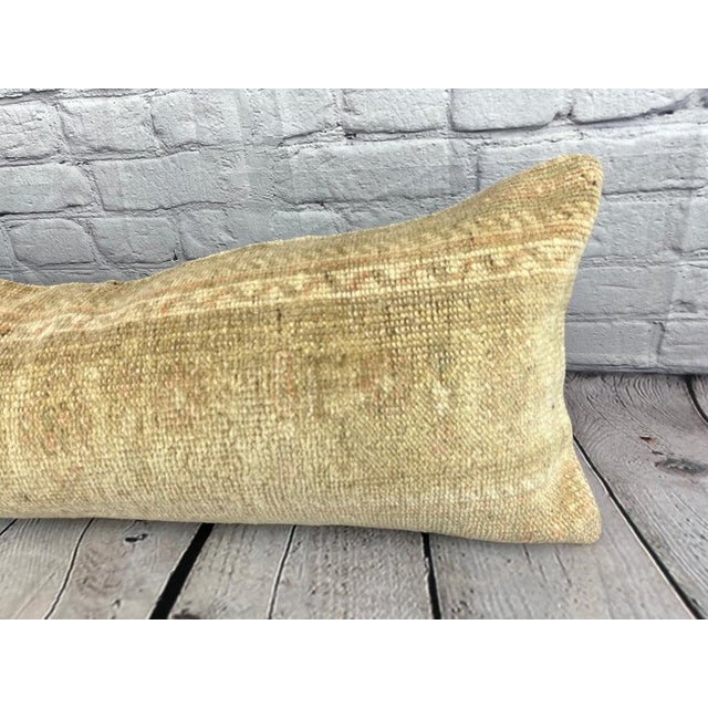 Turkish 12 x 36 Lumbar Rug Pillow Essence Oasis Turkish Pillow Cushion Cover For Sale - Image 3 of 4