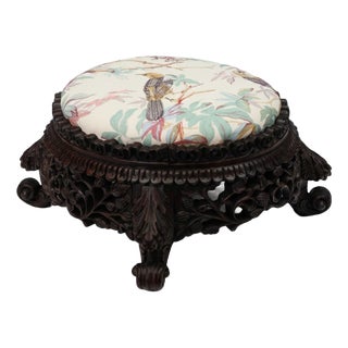 Victorian Paradise Line Stool in Bennison, 1880 For Sale