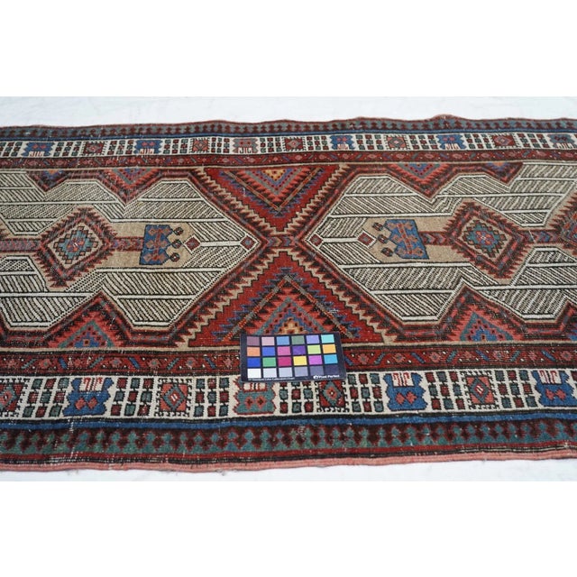 Late 18th Century Antique Sarab Rug 3'2'' x 10'8'' For Sale - Image 9 of 11