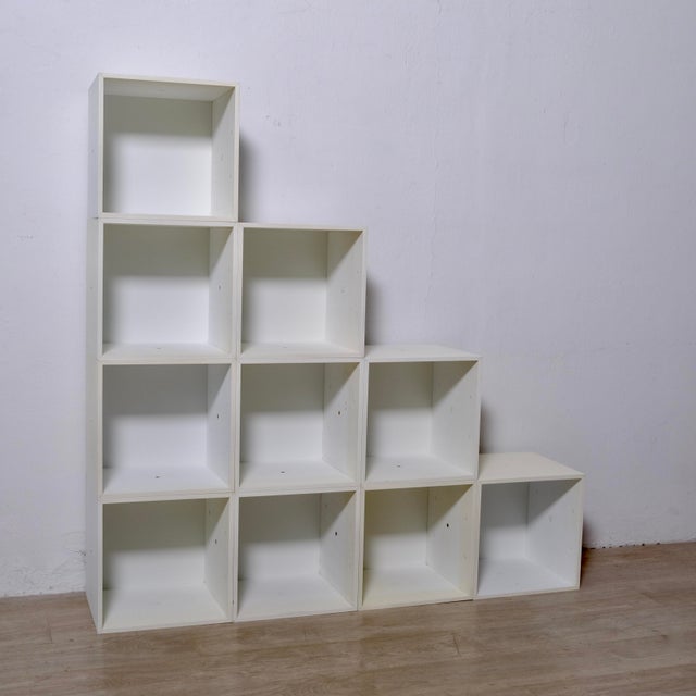 Original Modular Cube Bookcase, 1970s, Set of 10 For Sale - Image 10 of 18