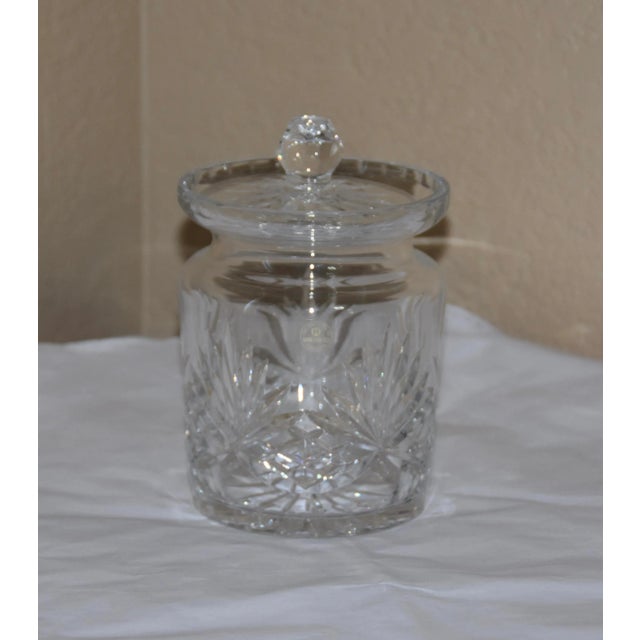 Glass Rogaska Crystal Lidded Biscuit Barrel / Cookie Jar / Trinket Jar For Sale - Image 7 of 7