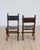 Brown Set of Six Mid-20th Century Spanish Walnut and Leather Dining Chairs For Sale - Image 8 of 9
