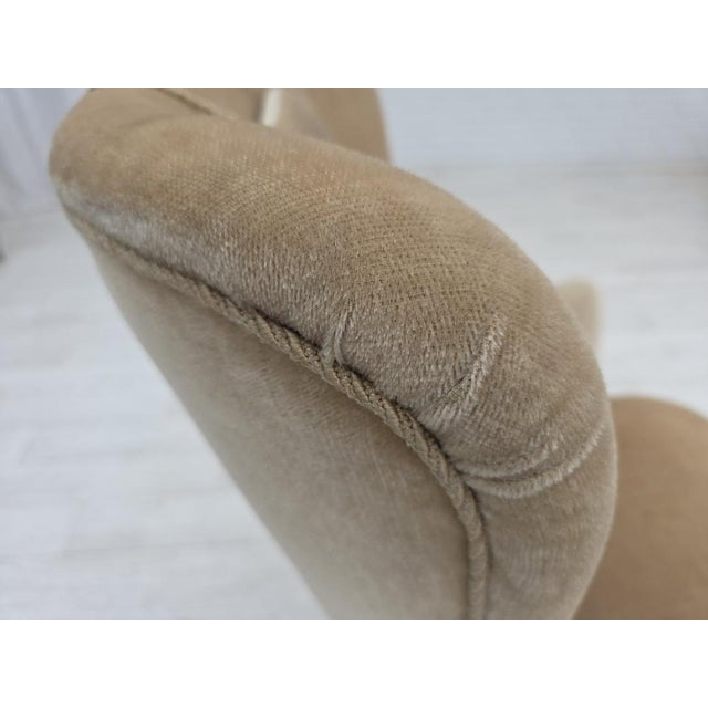 Vintage Danish Chair in Furniture Velour, 1960s For Sale - Image 17 of 18
