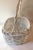 Vintage White Wicker Basket With Fixed Handle For Sale - Image 4 of 10