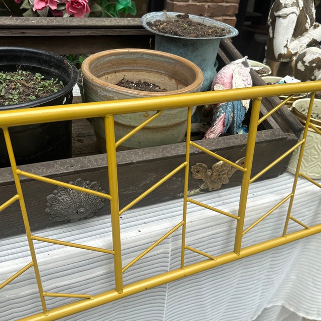 Gold Metal Queen Size Headboard For Sale In Atlanta - Image 6 of 9