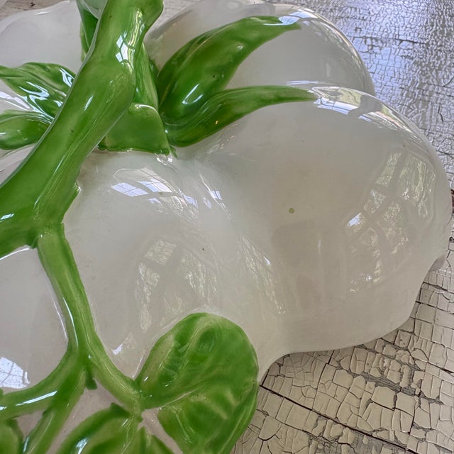Ceramic Vintage Mancer Meiselman Imports Italian Pumpkin Tureen and Vine Ladle 2 Pieces For Sale - Image 7 of 12