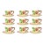 1970s Franciscan “Apple” Set of 9 Earthenware Tea Cups & Saucers For Sale