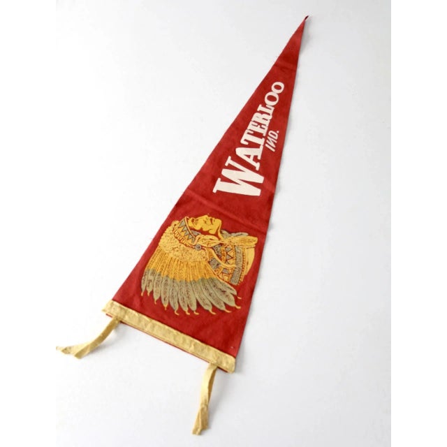 Mid 20th Century Vintage Waterloo, Ind. Pennant For Sale - Image 5 of 11