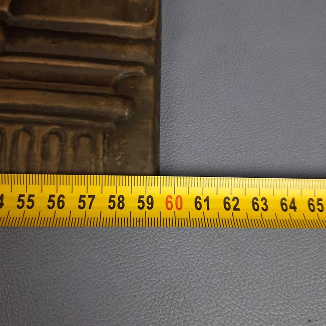 Brass and Embossed Sheet Metal High Relief Panel with Holy Family Painting, 1940s For Sale - Image 10 of 11