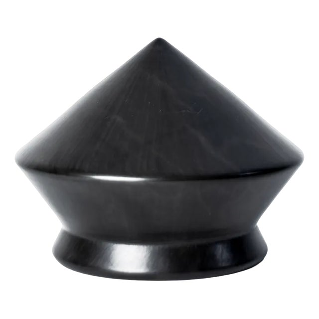 Black 15 Decorative Object and Table Mirror in Bucchero by Studio Lievito + Maddalena Vantaggi For Sale