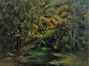 Irina Belotelkin Roublon, Landscape with River, 1966