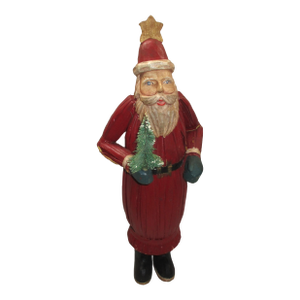 Vintage Christmas Old World Santa With Star on Head 17"