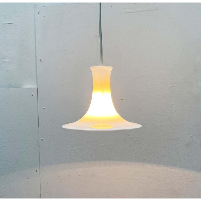 White Vintage Danish Model Mandarin Pendel Mini Pendant Lamp by Michael Bang for Holmegaard, 1970s For Sale - Image 8 of 18