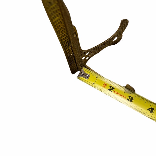 Metal Vintage Brass Engraved Art or Picture Easel For Sale - Image 7 of 7