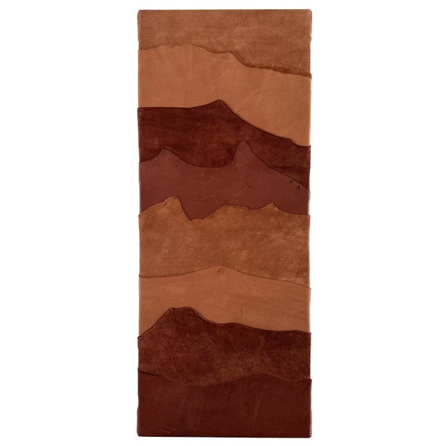 "Red Sandstone" Abstract Leather Landscape Artwork For Sale