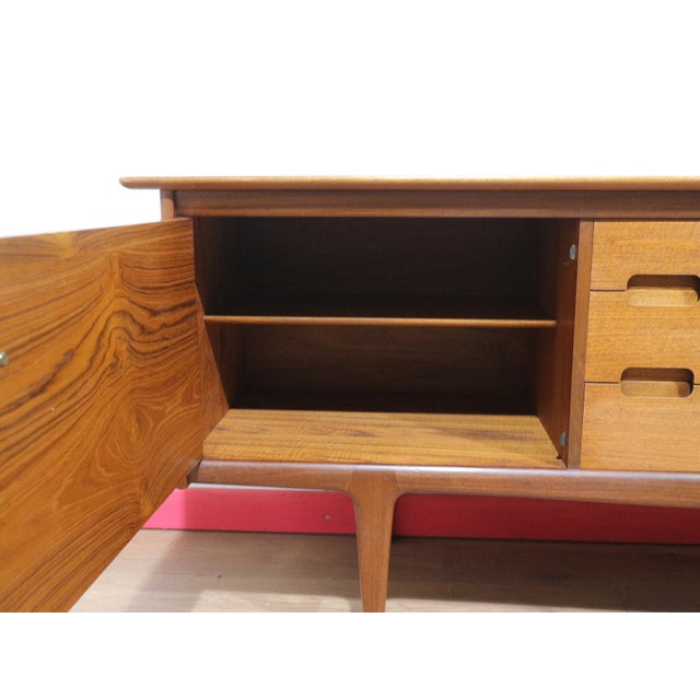 Brown Mid Century Modern Teak Afromosia Credenza Sideboard by Younger For Sale - Image 8 of 15