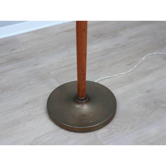 Adjustable Floor Lamp in Brass & Cherry Wood from Osvaldo Borsani, 1950s For Sale - Image 11 of 12