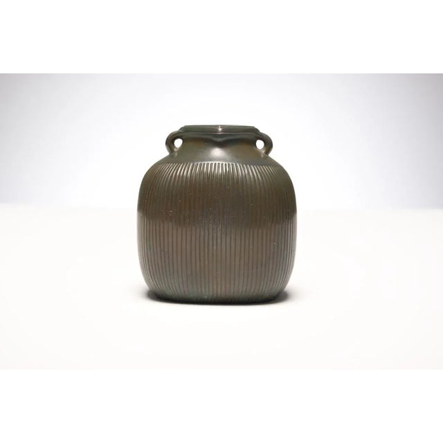 Disco Metal Vase by Just Andersen for Just Andersen, 1930s For Sale - Image 3 of 8
