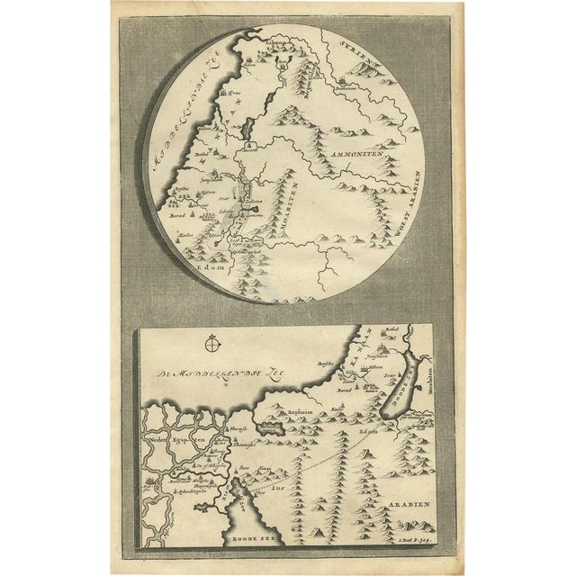 Antique Map of the Middle East, 1690 For Sale