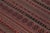 Textile Vintage Persian Tribal Square Kilim, Red & Teal Geometric Stripes - Rug & Kilim For Sale - Image 7 of 10
