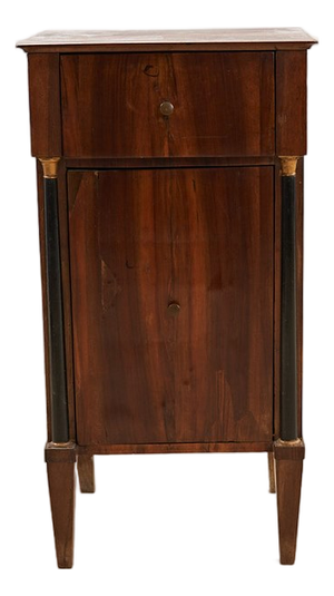 Empire Bedside Table in Veneered Walnut