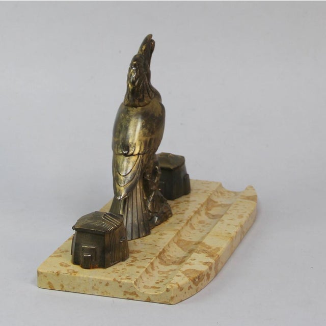 Art Deco Marble Inkwell Set, 1930s, in Good conditions. Designed 1920 to 1949