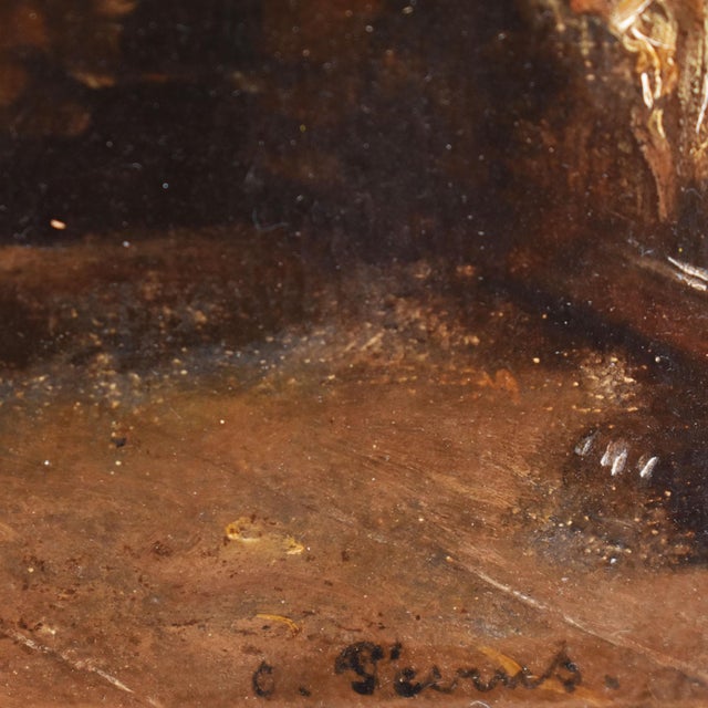 Charles François Pécrus, Portrait of Lady Reading, 1800s, Oil on Wood, Framed For Sale - Image 9 of 11