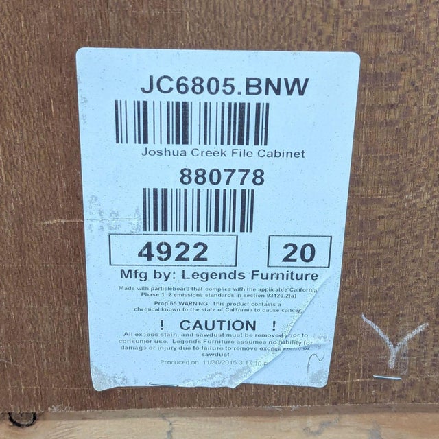 Legends Furniture Joshua Creek Wooden File Cabinet With Drawer and Open Shelf For Sale - Image 9 of 9